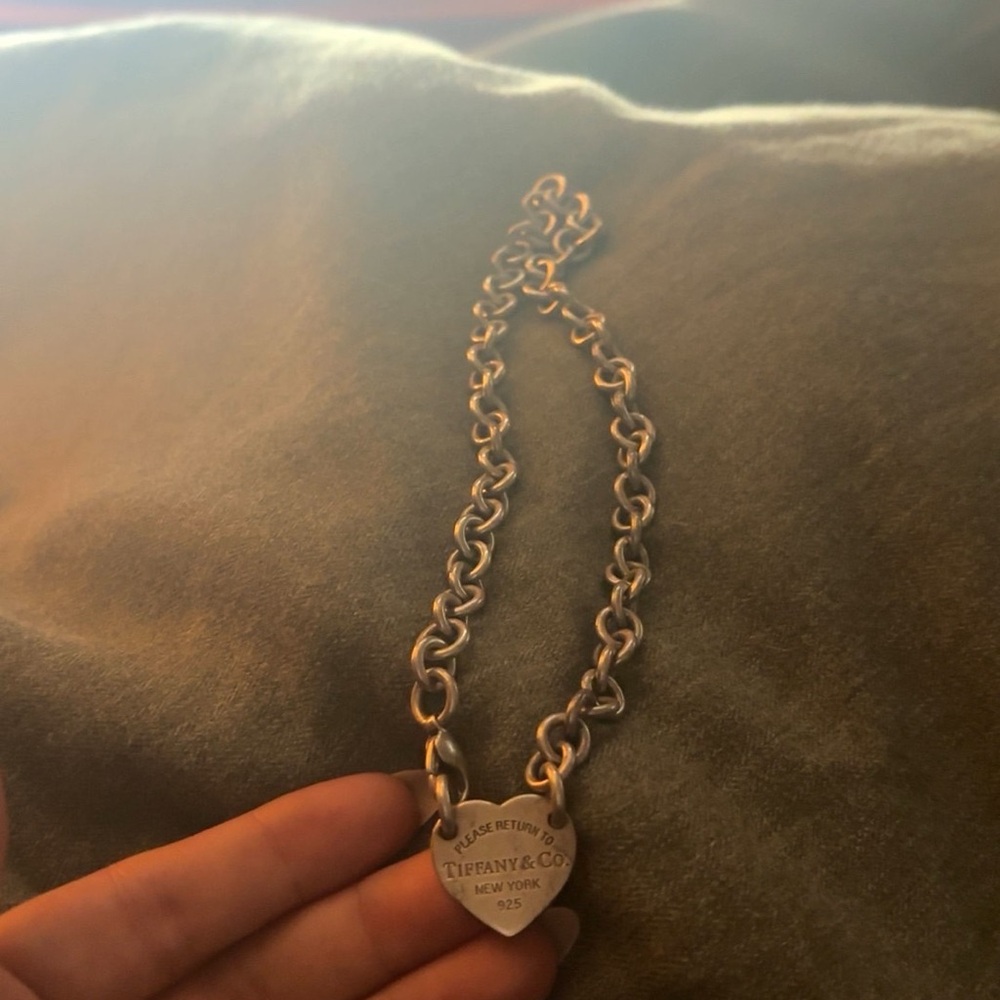 Tiffany & Co. Silver Heart Tag Necklace